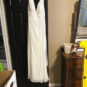 Elegant White Evening Gown